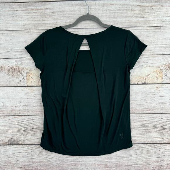 On Cloud Active-T Breathe Open Back Running Shirt Womens XS Green - Picture 2 of 8